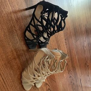 New York & Company Black and Tan Heels